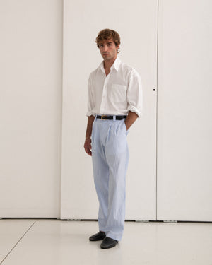 Bellagio Pants - Light Blue Pinstriped