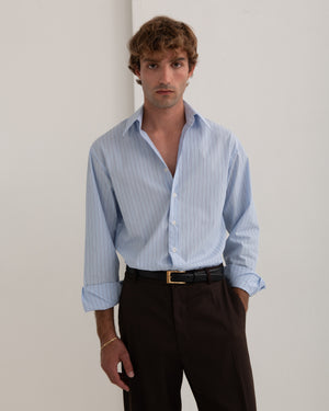 Classic Shirt - Light Blue Pinstriped