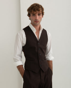 Waistcoat - Brown