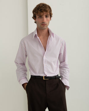Classic Shirt - Light Pink Pinstriped